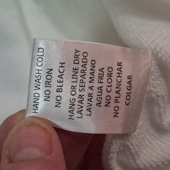 "MECLOTH" SZ. M, Ladies white, rainbow sleeves, 100%polyester, like new conditio - Picture 14 of 14